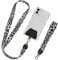 takyu Lot de 2 dragonnes pour téléphone Portable/clés, pour Cou et Poignet, compatibles avec Les téléphones iPhone/Samsung/Huawei/Xiaomi, Motif léopard, Blanc