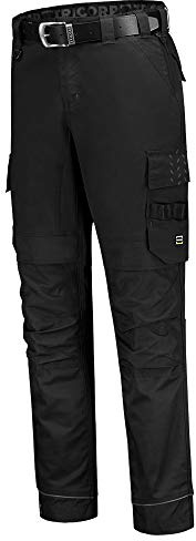 Tricorp 502020 Workwear Twill Cordura Stretch Arbeitshose, 65% Polyester/35% Baumwolle, 91% Nylon/9% Elastan Cordura, 280g/m², Schwarz, Größe 62