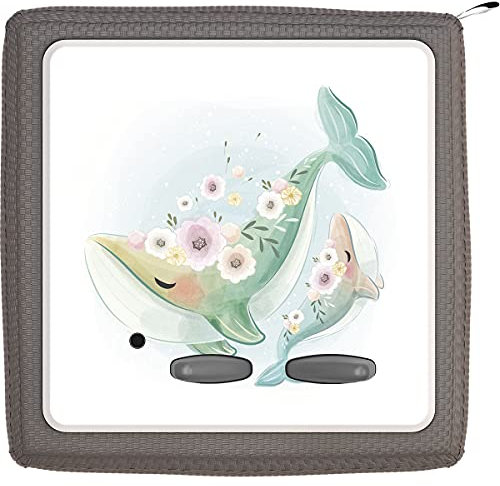 Coverlounge Film suitable for the Toniebox | Protective Film Aufkleber | Waale mit Blumen