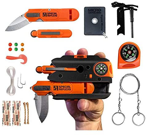 NEU Survival Kit Klein Aber Mächtig und verbessert Militärisches Überlebenskit 26 - in-1 Multitool Notfall Survival Gear Zubehör für Reisen Wandern Camping Outdoor Survival-Kits JJH
