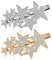2 Pezzi Forcine per Capelli con Stella a Cinque Punte Mollette per Capelli Antiscivoli Accessori Fermagli con Stella Vintage Clip a Becco d'Anatra in Metallo per Donne, Oro e Argento