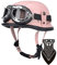 DIRERTYS Deutsche Leder Motorrad Halbhelme Retro Halbschalenhelm JetHelm mit Visier Schnellverschluss Schnalle für Cruiser Chopper Biker Moped DOT/ECE-Zulassung, M55~56CM