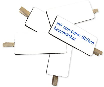 TimeTEX Whiteboard-Klammern-Set - 6-tlg. - 60 x 25 mm - zum Beschriften - 10838