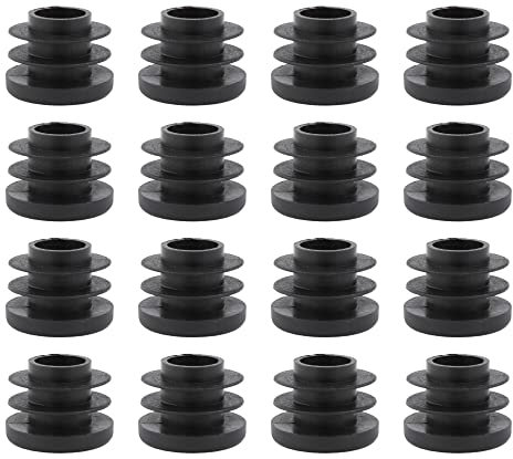 Sesimo Lot de 16 capuchons de protection ronds en plastique de 35 mm de diamètre pour chaises, tables, lits et meubles de jardin