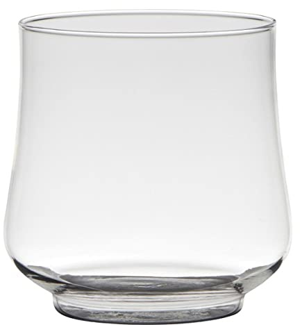 INNA-Glas Windlicht ADISRA aus Glas, Standfuß, klar, 13,7cm, Ø13,9cm | Kerzenglas