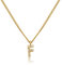 GD GOOD.designs Kette Buchstabe F Gold für Damen I 18K vergoldete Halskette mit Zirkonia Initialien I Goldene 316L Edelstahl Buchstabenkette (Buchstabe F) - Valentinstag-Geschenk für Sie und Ihn