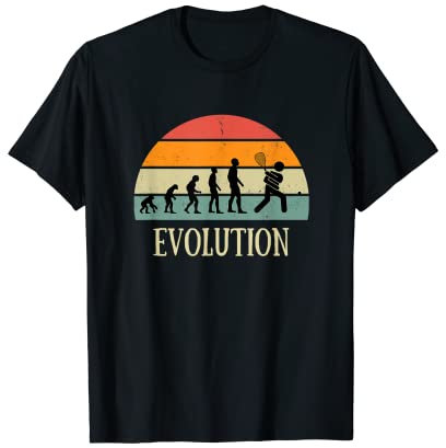 Squash Herren Evolution Vintage Humor Squash Lustig T-Shirt