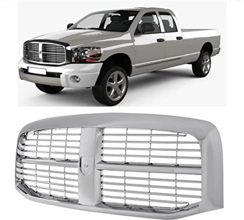 EzMech Kühlergrill-Montage, kompatibel mit Dodge Ram 1500 Grill 2006–2008 / Ram 2500 Grill 2006–2009 / Ram 3500 Grill 2006 2007 2008 2009 mit Chromrahmenschale mit Chrom-Einsatz