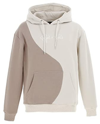 Project X Paris Sweat à Capuche Bicolore Style Vague Taupe S
