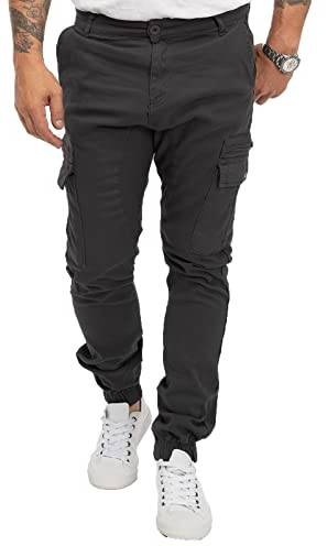 Rock Creek Cargo Hose Herren Tapered Fit Chino Freizeithose RC-2189 | Cargohose für Herren im Chino- und Jogger-Stil, schmal zulaufende Freizeithose mit Cargo-Taschen für Alltag und Freizeit