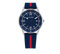 Tommy Hilfiger Analoge Kinderuhr mit Silikonarmband in Marineblau mit rotem Streifen - 1720036, marineblau, Band