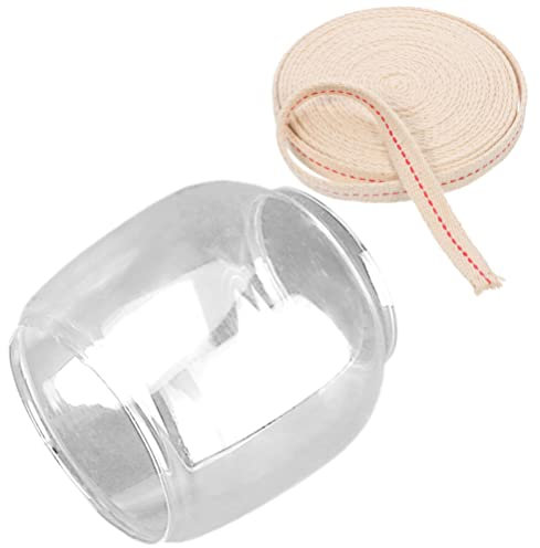 OSALADI Lampe À Pétrole Lampe À Pétrole Cheminée Couvercle De Remplacement Kérosène Lanterne Globe avec Coton Lampe À Huile Mèche Verre Lanterne À Huile Abat-Jour pour Lampe-Tempête