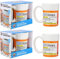 Big Mouth Novelty Gift Mugs Sets - 2X 330ml Fake Prescription Mug