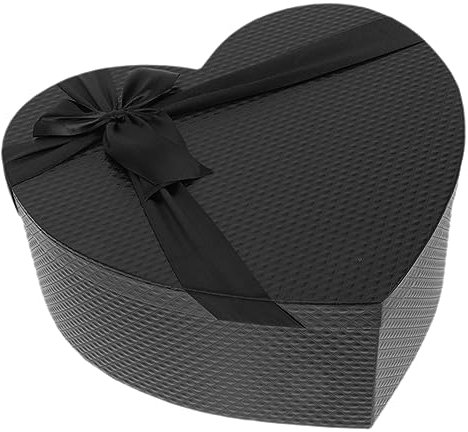 JECOMPRIS Kasten Herzförmige schwarze Geschenkbox Geschenkboxen zum runde Geschenkbox Blumenkästen Bonbonschachteln zum Verschenken kleine Schachteln mit Deckel Schokolade Souvenir Herz-Box