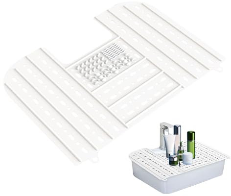 Kasmole Tapa de Fregadero Plegable | Tapa para Fregadero compacta Plegable con Lazo de Montaje | Gadgets Plegables de Viaje para Autocaravana, baño pequeño, Accesorios imprescindibles para