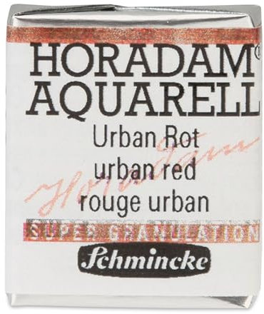 Schmincke – HORADAM® AQUARELL, Super Granulation, 14 926 044 Urban Rot, 1/2 Näpfchen, sehr stark granulierende Farbtöne, feinste, supergranulierende Aquarellfarben