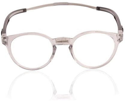 CliC Eyewear - Tube Pantos - Hellgrau (+2,5) - Flexible magnetische Lesebrille - Herren/Damen Lesebrille - Mit Magnet - Made in Italy