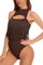 J.Corrine Jumpsuit-Oberteil mit Fransen, Damen-Fransenkleid, Lady's Club Boho-Pailletten-Overall, Festival-Party-Outfit, Kostüm, Neckholder-Hippie-Kleid Kaffee M