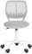FurnitureR Set von 1 Schreibtisch Stuhl, einstellbare Höhe Task Stuhl, Drehstuhl mit kleinem Loch Rückenlehne Design für Schlafzimmer Arbeitszimmer, Hellgrau