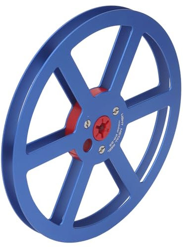 Tonband-Empfangsspule mit Offener Spule, Aluminiumlegierung, 6 Windwiderstandslöcher, Einfache Installation, 1/4 7 Zoll Leere Bandspule für Raumöffnung (BLUE)