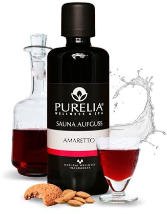 PURELIA Saunaaufguss Amaretto 100 ml natürlicher Sauna-aufguss - Reine ätherische Öle