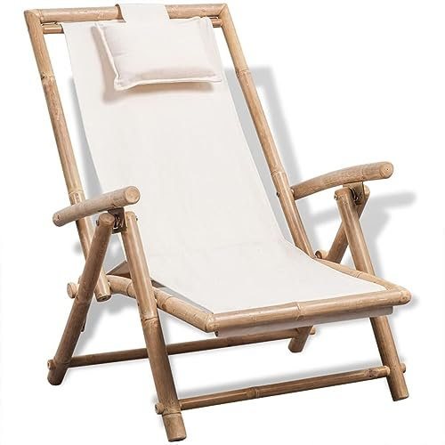 Chaise Longue d'extérieur en Bambou, lit de Jardin, Chaise Longue, lit de Repos