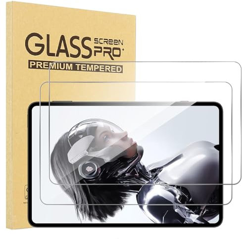 GIOPUEY [2 Pack Cristal Templado Compatible con RedMagic Astra Gaming Tablet, Vidrio de Alta Transmitancia, Inastillable, Funda Compatible, Protector Pantalla