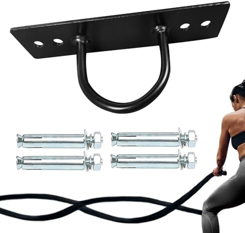 Battle Rope Halterung, Seil-Wand-Deckenhalterung, robuster Haken, stabiler Aufhänger für Garage, Fitnessstudio, Studio, Outdoor, Zuhause, Wohnung, Workout, Training, Yoga, Hinterhof
