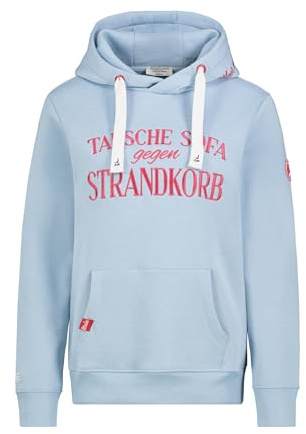 Eight 2 Nine Damen Küstenhoodie Bestickt Light-Blue M