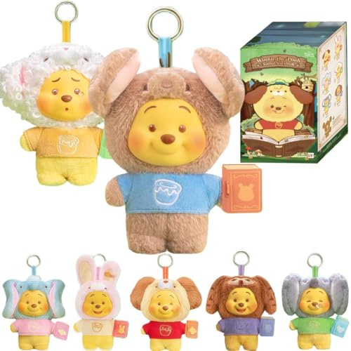 MINISO Disney Winnie The Pooh Animal Storybook SeriesBlind Box Collectible Figurine, Cute Character Design,(Random 1pc)