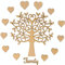 Family Tree Set Kit - MDF Family Tree, Hearts and Wording. Make Your Own (20cm)