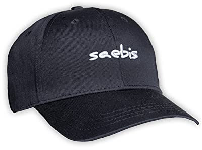 SAEBIS Basecap - Unisex - schwarz - für Damen und Herren - 3D-Logo Stick in weiß