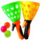 Click and Catch Twin Ball Game Indoor Outdoor Garden Toy Set Pop & Catch Ball Play Fun Boys Girls 3 Red Balls