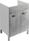 Jo-Bagno.it Mobile Lavatoio Lavanderia Mix 60 x 50 x 82H in Legno da 1.8 cm per Lavatoio in Ceramica e Resina PVC Incasso Vasca 53,5 x 45,5 DOMINA (Bianco/Cemento, legno)