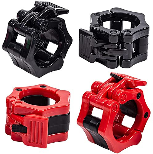 KARLOR 30 mm Hantelverschluss, Hantelstange Klemmen Langhantel Klemmen rutschfest Schnell Lösbare Langhantel Kragen Clips Verriegelung Platten Kragen Clips 4 Stücke