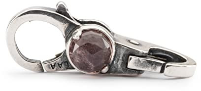 Trollbeads Chiusura del cuore TAGLO-00114, small, Argento sterling argento Sterling Quarzo fragola quarzo rosa, 0