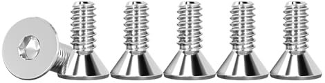 Drenky 50 Stück M3 X 8mm Senkkopfschrauben Edelstahl V2A VA A2 Senkkopf Schrauben DIN 7991 / ISO 10642 Gewindeschrauben Rostfrei Silber Steckdosen Schrauben Metrisches Regelgewinde
