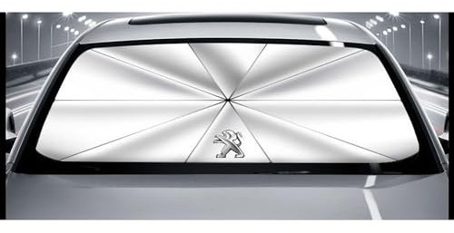 NURCIX Parapluie Pare Soleil Brise Avant Voiture, pour Peugeot 107 108 206 207 207 CC 208 307 307 CC 308 308 CC 406 407 Parasol Protecteur UV Pliable Automotive Interior,F/Peugeot 4008