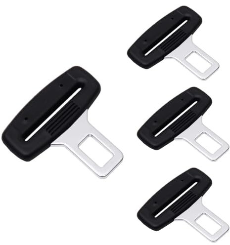 Seat Belt Buckle, 4 PCS Seat Belt Buckle Adapter, Car Parts, Suitable for Most Cars and Trucks Car Parts, Black