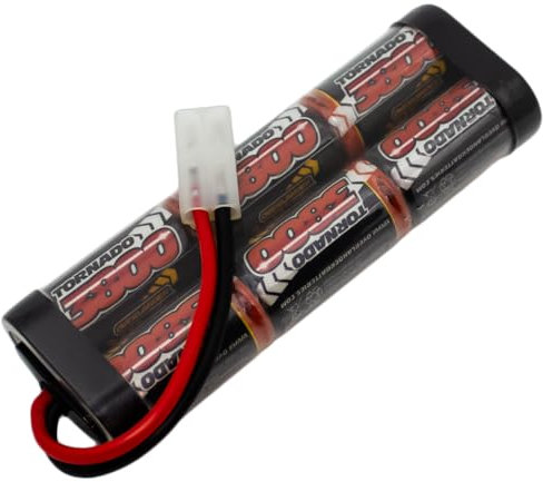 Overlander Batteries 3800mAh 7.2V NiMH RC Car Battery Pack with Tamiya Plug for Remote Control Cars, Buggies, Monster Trucks and RC models - High Capacity, Low Self-Discharge, Rechargeable Batteries