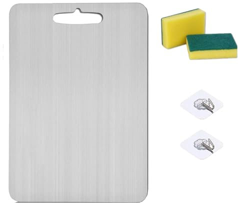 Tavano Cutting Board, Titanium Cutting Board, Chopping Boards for Kitchen, Double-Sided Food Grade Cutting Thickened for Meat, Fruit Vegetable (M-34x23cm)
