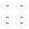 BENECREAT 6 Stück weiße Tischsets aus Retro-Spitze, 26.6x21.4cm ovale bestickte Tischsets, Spitzendeckchen für Zuhause, Hochzeit, Untersetzer, Tasse
