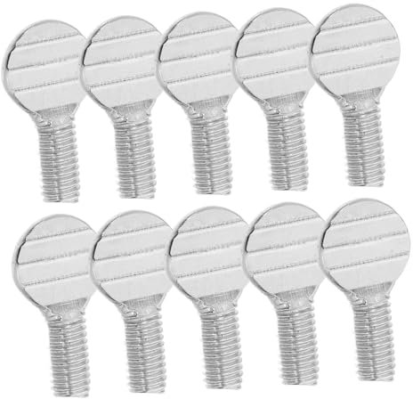 ibasenice 10stücke Edelstahl Grill-metallschrauben Wiederverwendbare Drehspießschrauben Für Luftfritteusen Einfach Zu Installierende Daumenbeschläge Hohe Temperaturbeständigkeit