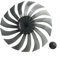 Pala della ventola dell'elica da 14 pollici con copertura del dado di ricambio per esigenze di ventilatore domestico (15 lame)