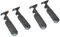 GedoTec Tischverbinder Tischplatten-Verbinder trennbar Set zum Anschrauben Table T2 zweiteilig | Arbeitsplatten-Verbinder Kunststoff schwarz | 1 Set bestehend aus 4 Stück Möbelverbinder