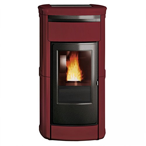EDIL camino e805170 Kira H Acqua fuehrender stufa pellet ceramica bordeaux 22