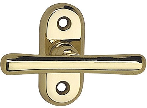 Fensterolive WG ELEGANT 526 - verdeckt geschraubt, VK 7 x 35 mm, Messing poliert, 1 Stück | Zubehör Beschläge