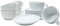 Gastro Spirit - 12-teiliges Cappuccino-Tassen Set - Weiß, 200 ml, Porzellan, dickwandig, spülmaschinenfest, italienisches Design - 6er Kaffee-Tassen Set mit Untertassen