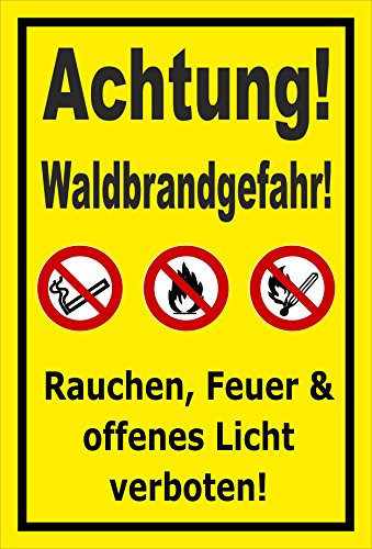 Melis-Folienwerkstatt Schild Waldbrandgefahr - 30x20cm - Bohrlöcher - 3mm Aluverbund – 20 VAR S00359-075-C