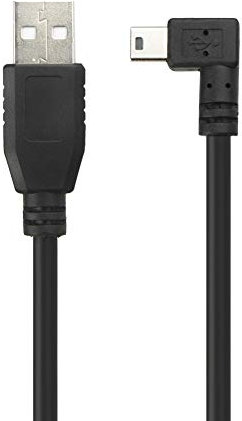 Cable USB A macho a mini USB de 90 grados en ángulo recto Mini 5P de sincronización de datos para Garmin Dash Cam Car GPS Navigator DVR Digital Camera GoPro Hero 4 3+ 5m